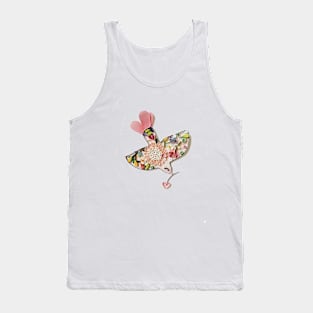 flower bird card, Paper quilling,  printed card Tank Top